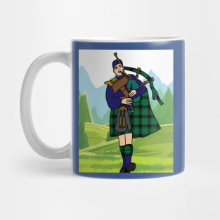 Scot With Bagpack Music Culture Mug